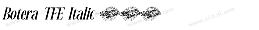 Botera TFE Italic字体转换 Botera TFE Italic字体转换